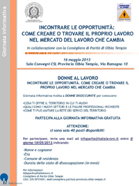Copia di Locandina - seminario donne disoccupate